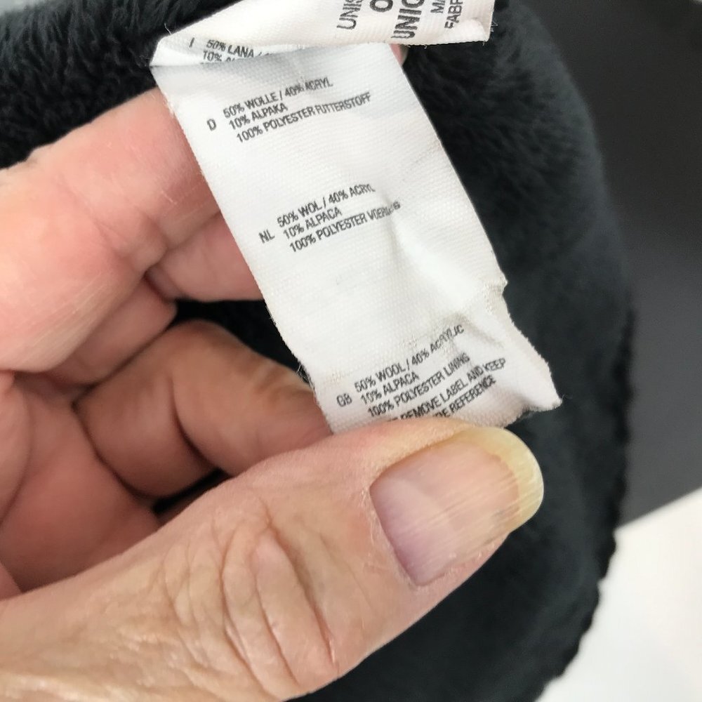The North Face Dark Grey Fleece lined Wool blend Beanie